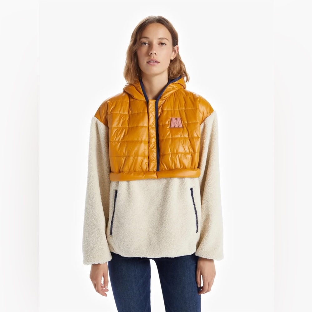 MOTHER Sher-Puff Zip Fleece Sherpa Pullover NEW - Picture 14 of 14